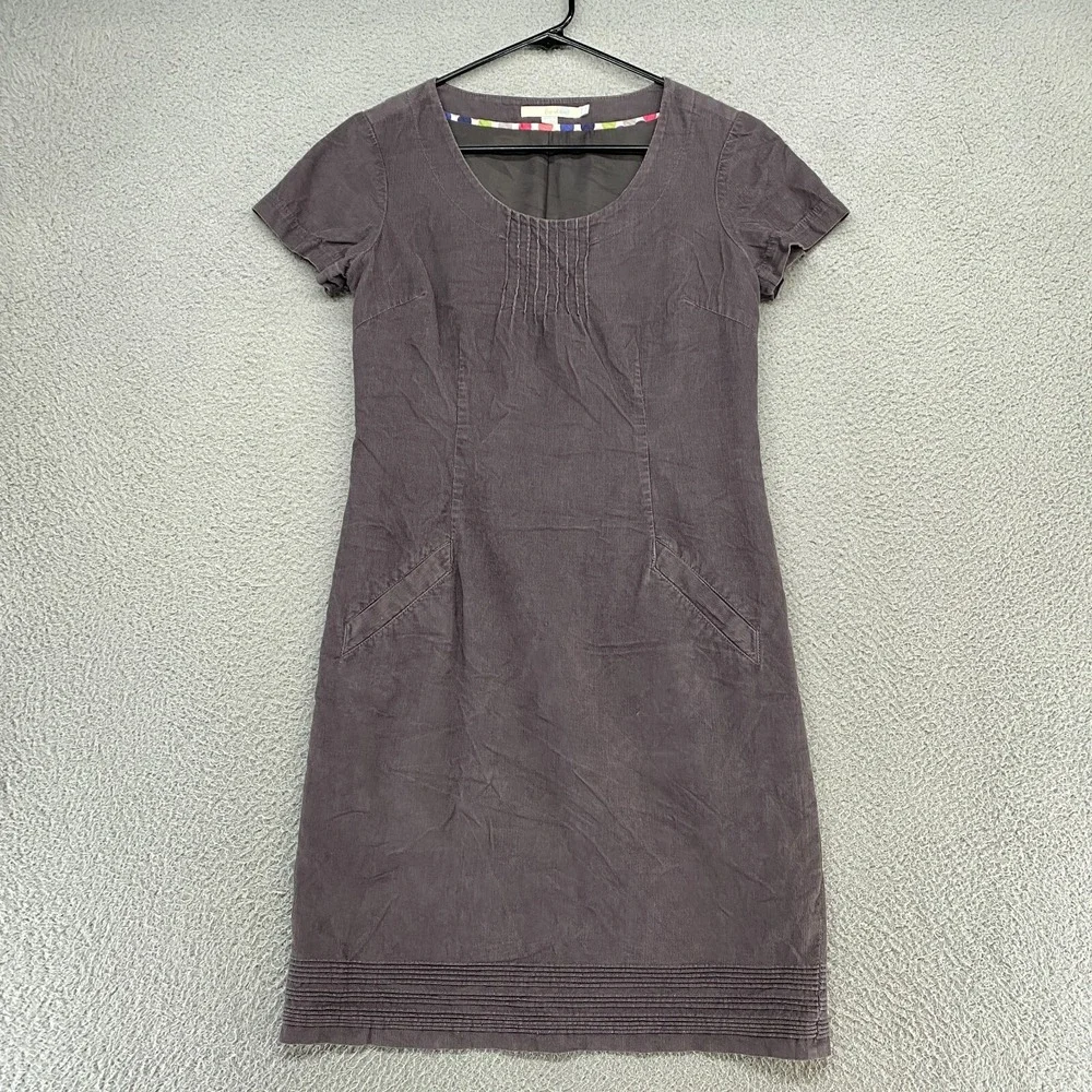 Boden Dress Womens 4 Corduroy Short Sleeve Cotton Y2K Sheath Lightweight‎